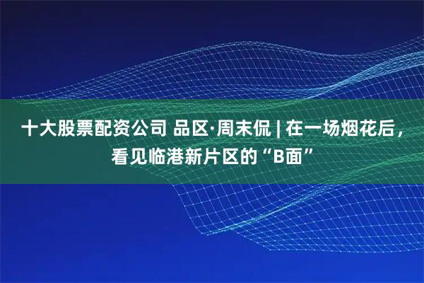 十大股票配资公司 品区·周末侃 | 在一场烟花后，看见临港新片区的“B面”