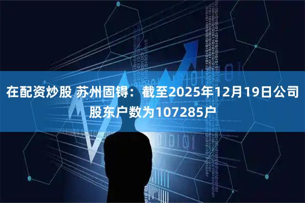 在配资炒股 苏州固锝：截至2025年12月19日公司股东户数为107285户
