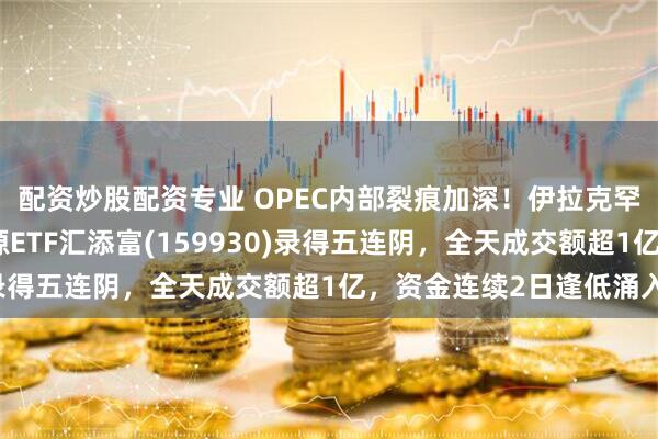 配资炒股配资专业 OPEC内部裂痕加深！伊拉克罕见警告可能退群，能源ETF汇添富(159930)录得五连阴，全天成交额超1亿，资金连续2日逢低涌入！